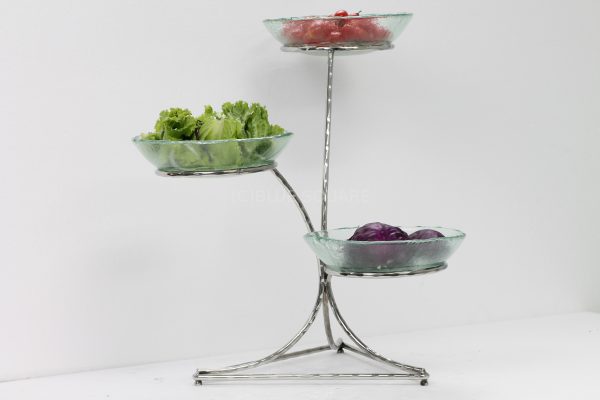 Three step triangle base buffet stand - SBSTST0150