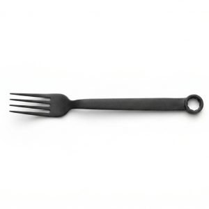 DESSERT FORK BLACK TITANIUM- WRENCH HANDLE