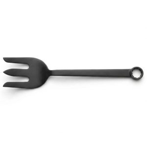 SERVING FORK (S) BLACK TITANIUM- WRENCH HANDLE